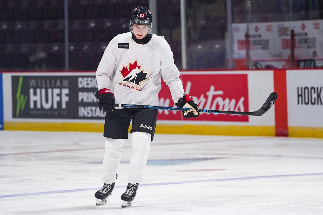 With family in stands, Jimmy Lombardi impresses for Team Canada at World Junior Summer Showcase