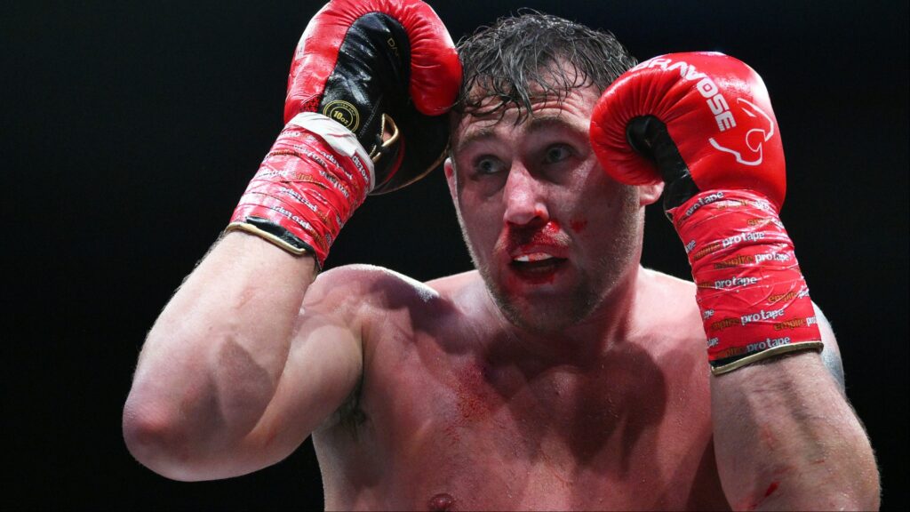 Darren Till during a boxing match