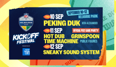 NFL Unveils Three Days of Music and Fan Experiences to Kickoff Festival in Melbourne