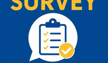 UCLA Newsroom survey graphic featuring a clipboard and checkmark, inviting readers to