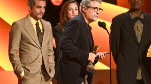 Wagner Moura, Emilie Lesclaux, Kleber Mendonça Filho and Delroy Lindo at the 2026 Film Independent Spirit Awards held at the Hollywood Palladium on February 15, 2026 in Los Angeles, California.