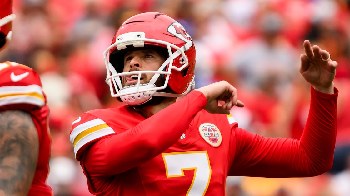Watch Harrison Butker Hit FG That Would've Set NFL Regular-Season Record on Video in Chiefs-Bucs