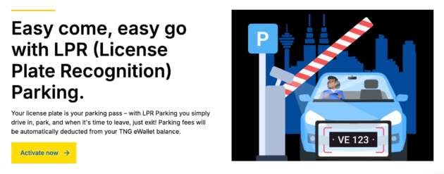 Touch n Go LPR Parking – license plate recognition at over 140 locations, fees auto deduct from TNG eWallet