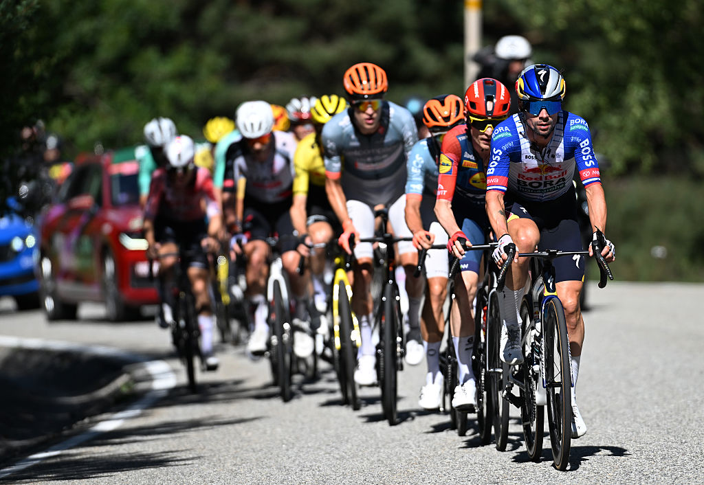 ANDORRA LA VELLA, ANDORRA - AUGUST 25: Primoz Roglic of Slovenia and Team Red Bull - BORA - hansgrohe competes during the La Vuelta - 81st Tour of Spain 2026, Stage 4 a 104.8km from Andorra la Vella to Andorra la Vella / #UCIWT / on August 25, 2026 in Andorra la Vella, Andorra. (Photo by Tim de Waele/Getty Images)