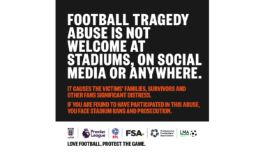 A reminder to fans on the consequences of tragedy abuse
