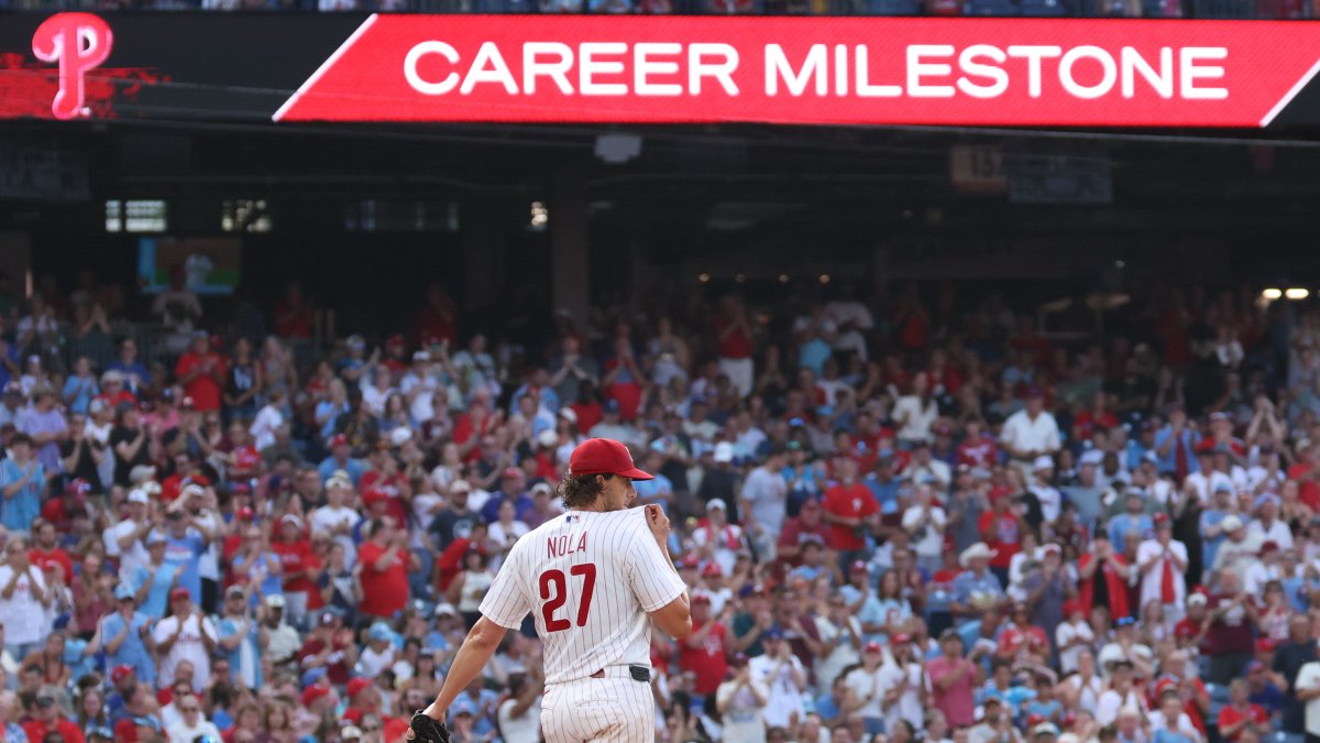 Aaron Nola reaches 2,000 strikeouts in Phillies loss – NBC Sports Philadelphia