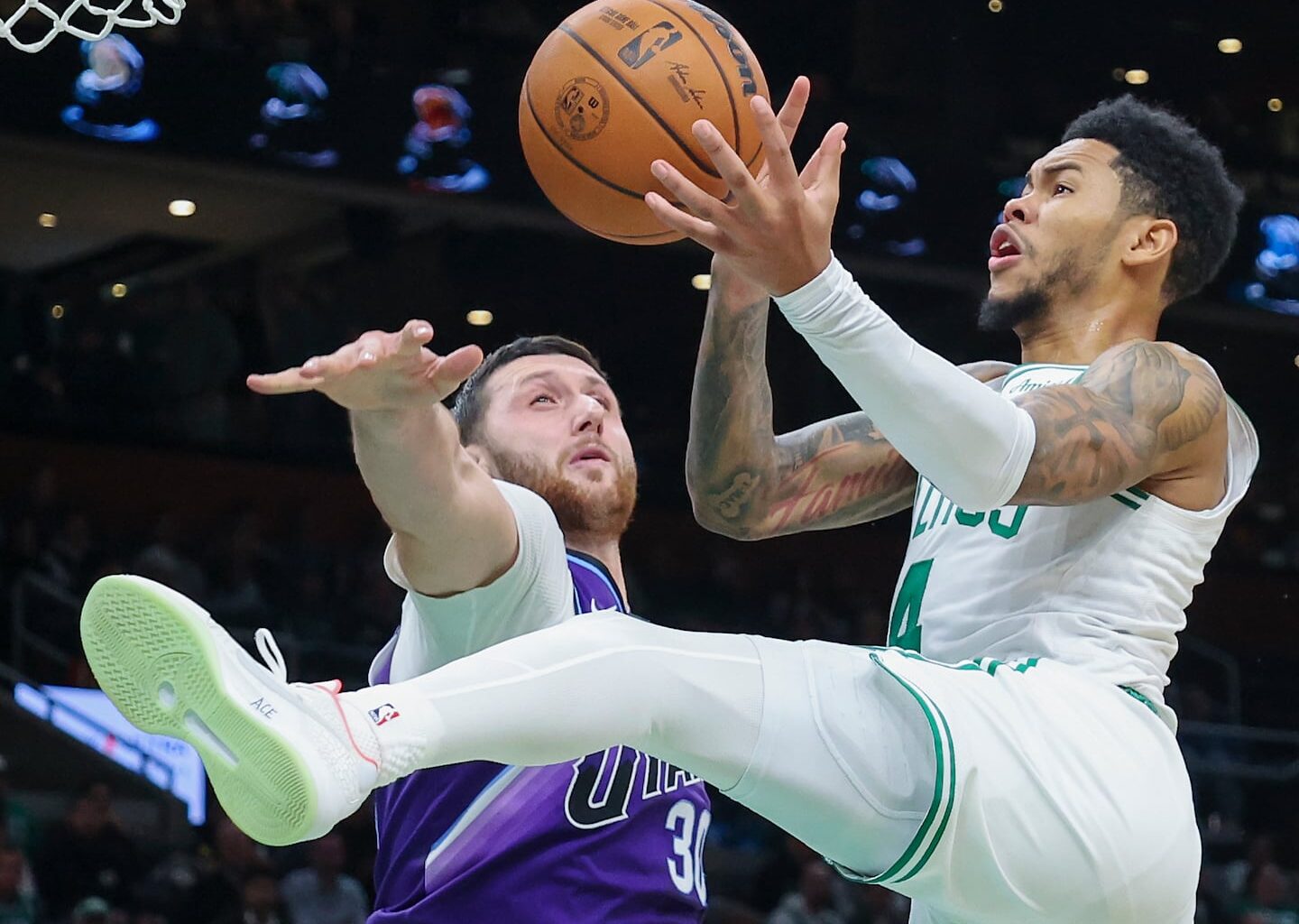 Anfernee Simons, shown in November while with the Celtics, landed on the 76ers for the upcoming season, but needed to take a huge salary cut to do so.