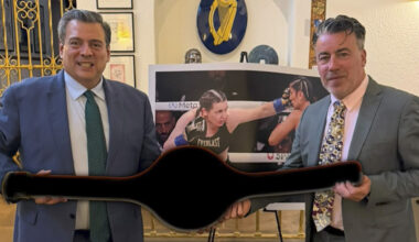 WBC Presents the “Queen of the Celts” Belt to the Ambassador of Ireland in Mexico – World Boxing Council