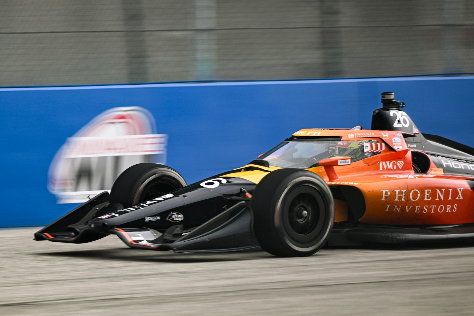 Will Power on track during Race 1 of the Milwaukee Mile double-header.