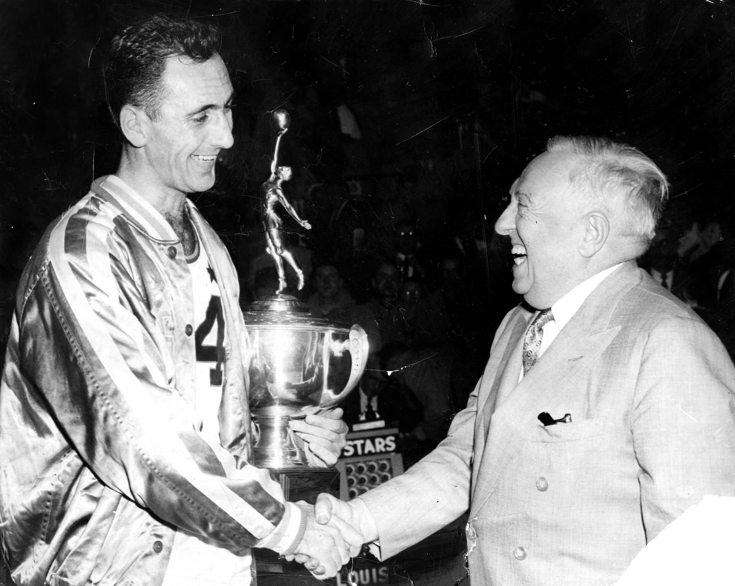 Among his many awards, Bob Cousy twice was named MVP of the NBA All-Star Game.