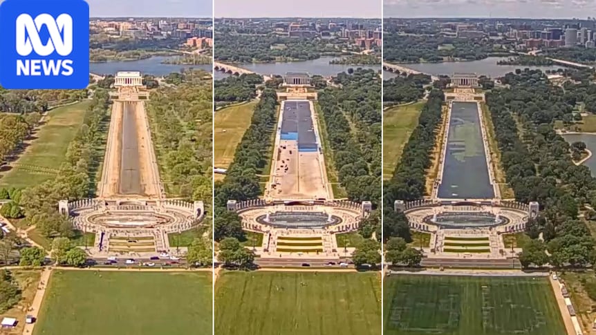 As Trump's reflecting pool mess unfolded, a camera captured it all