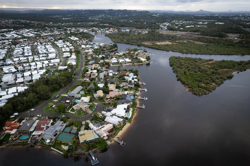 Aerial vision of Mooloolah River Interchange