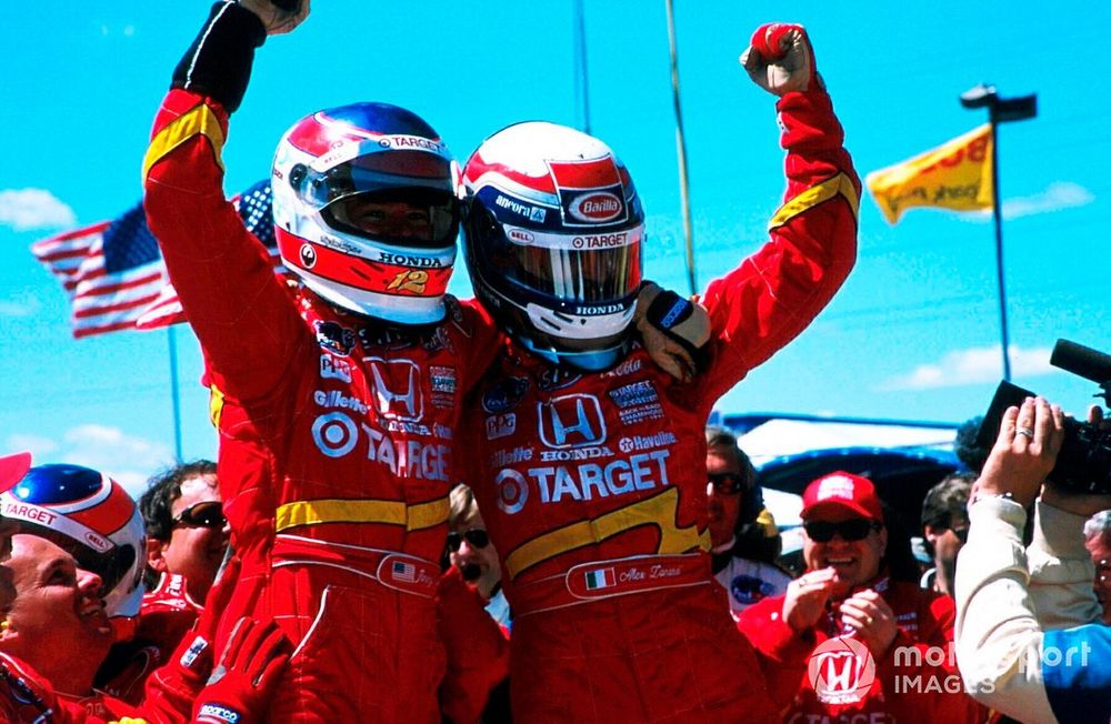 Zanardi and Vasser celebrate a 1-2 for Ganassi in 1998