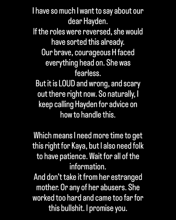 Ruby Rose responds to Hayden Panettiere’s death