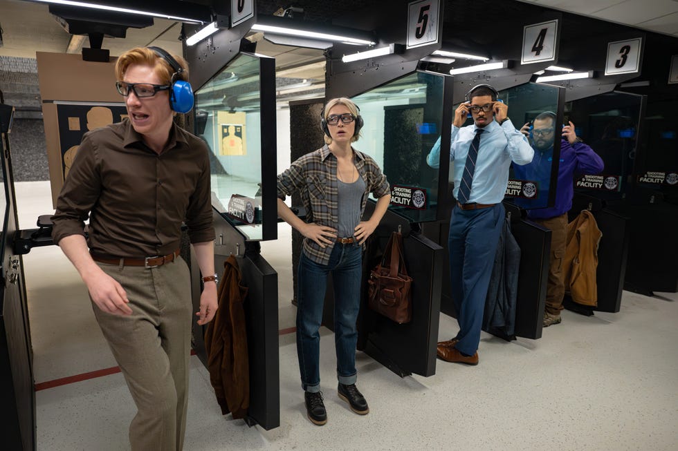 Domhnall Gleeson, Chelsea Frei, Melvin Gregg, Eric Rahill, The Paper domhnall gleeson, chelsea frei, melvin gregg, eric rahill, the paper