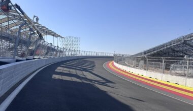 Madrid Formula 1 Banked Turn and Grandstands