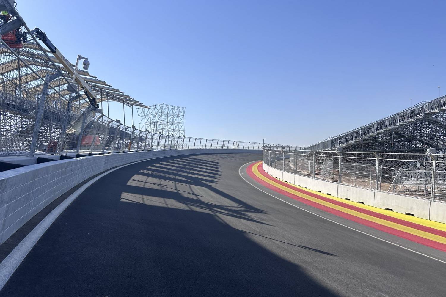 Madrid Formula 1 Banked Turn and Grandstands