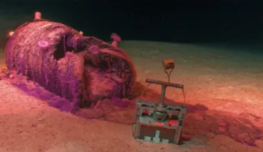 Radioactive waste barrel in Atlantic ocean