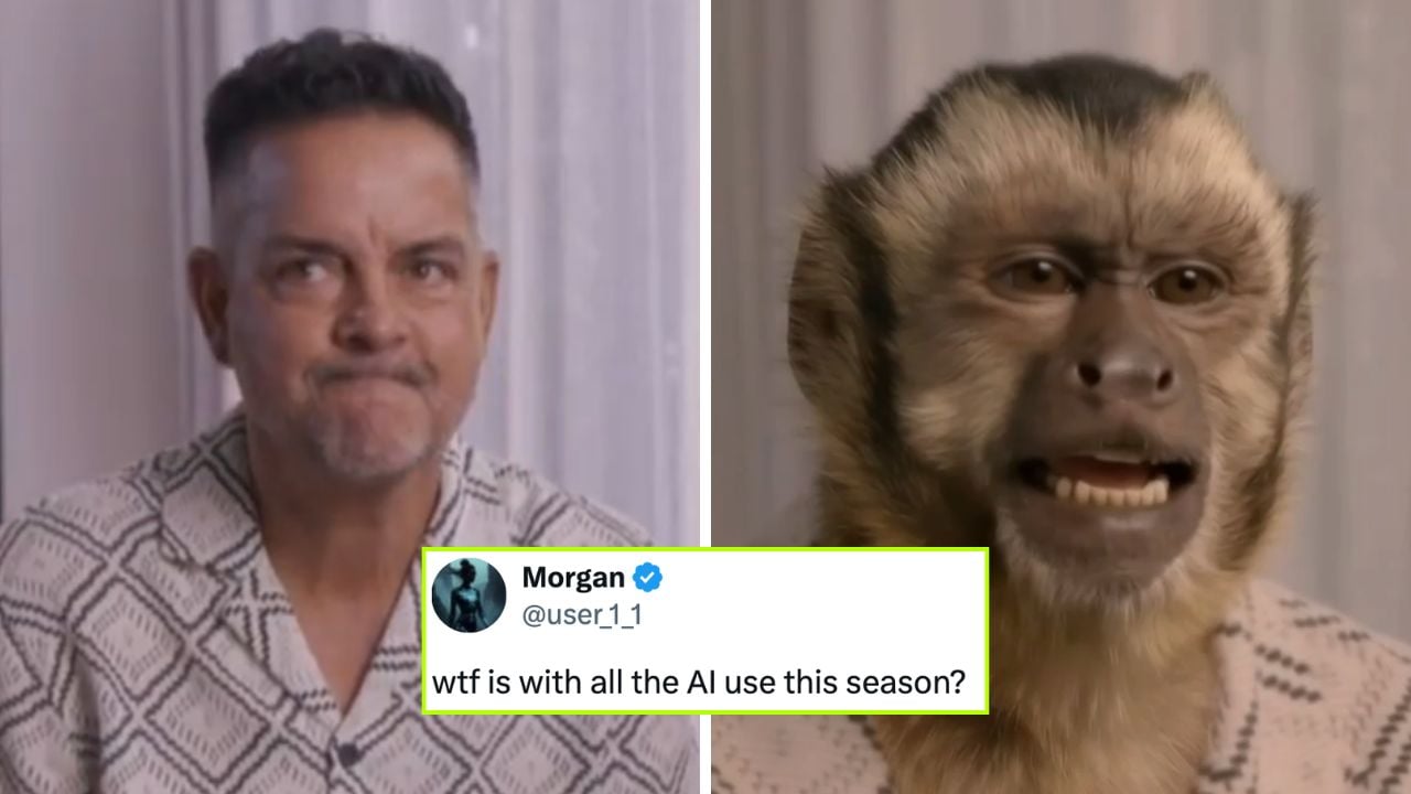 The Block's Rick being transformed into a monkey