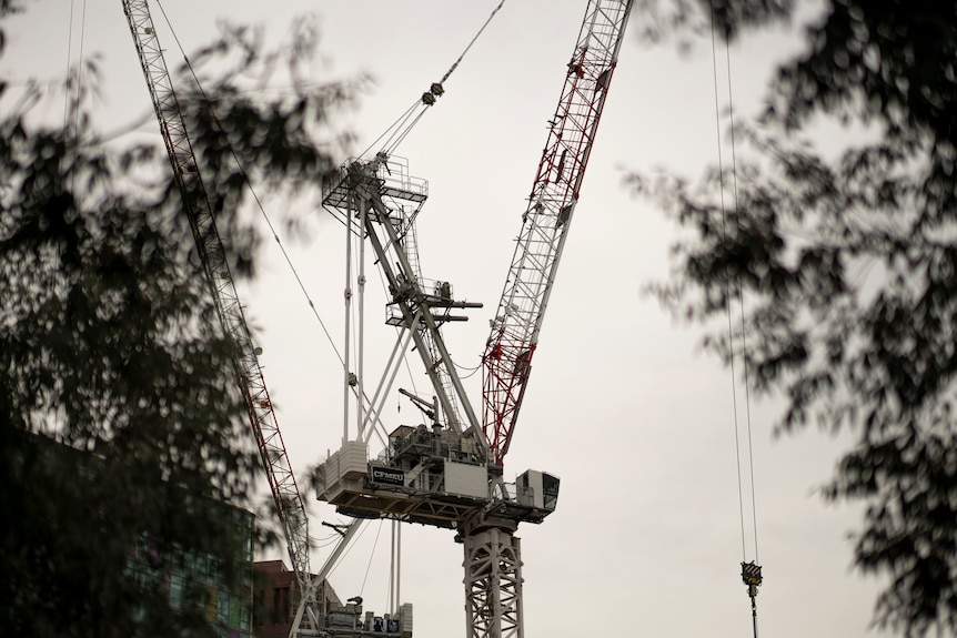 A large crane on a construction site