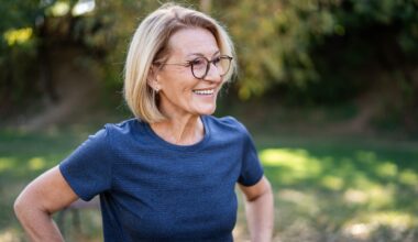 Woman smiling after doing Penn State 4-minute workout