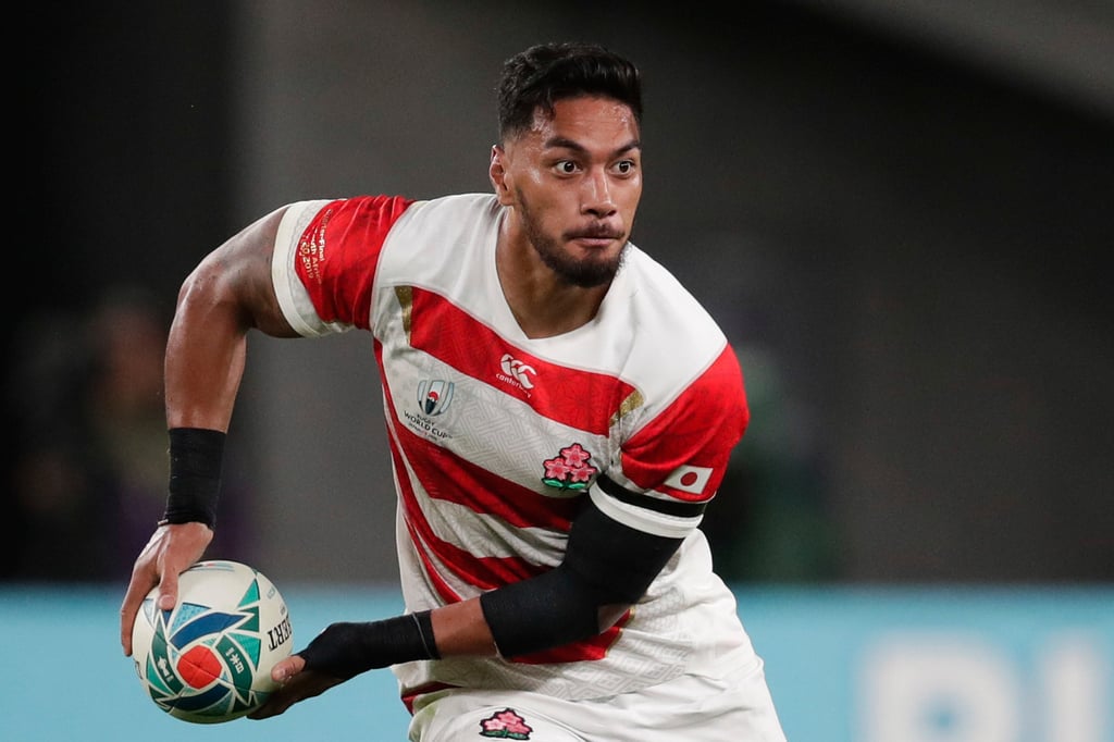 Timothy Lafaele played for Japan in the 2019 Rugby World Cup quarter-final against South Africa in Tokyo. Photo: AP