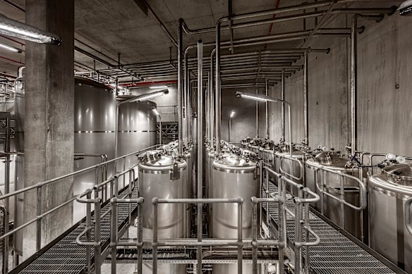 Archie Rose’s Banksmeadow facility can produce more than 2.5 million litres of whisky a year.
