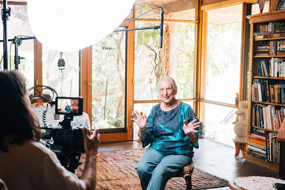 Videographer Creswick interviews Elizabeth Cameron Dalman