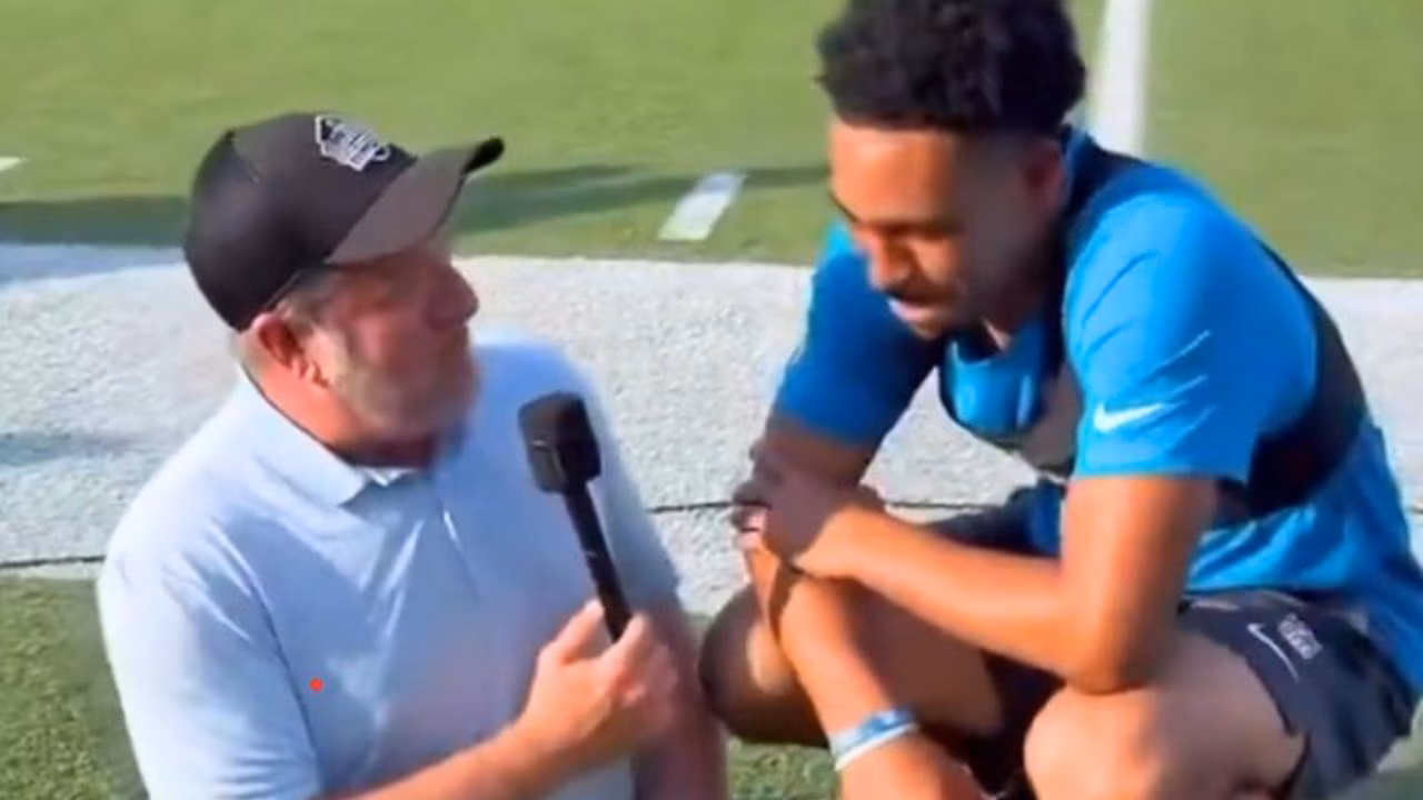 Panthers star Bryce Young goes viral with unfortunate response to legless NFL reporter