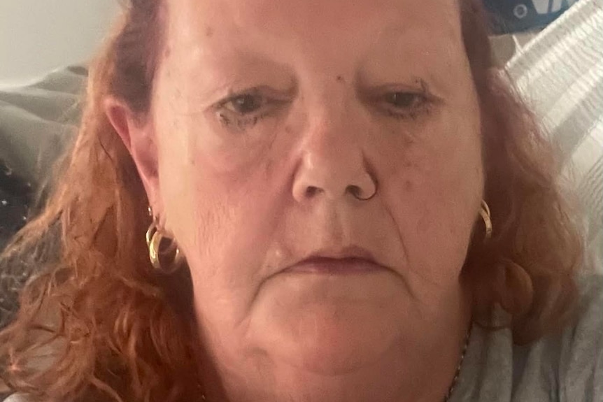 An unhappy looking Janice Cahill in a selfie.