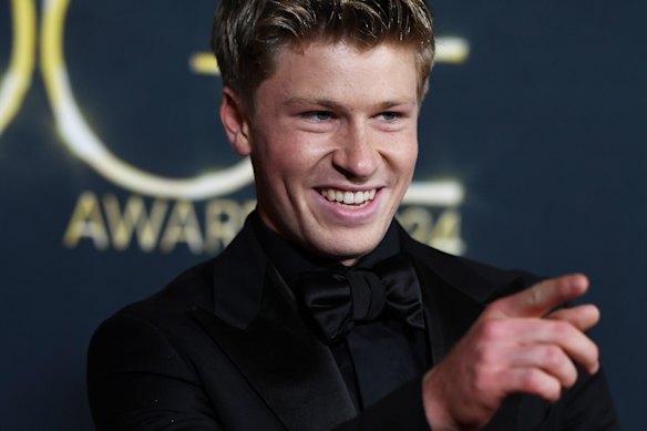 Robert Irwin, pictured here at the 64th TV WEEK Logie Awards in 2024, will be hosting the event for the first time on Sunday.