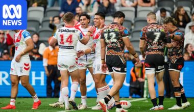 NRL wrap: Dragons find hope in wooden spoon battle after outlasting Tigers, Knights beat Titans