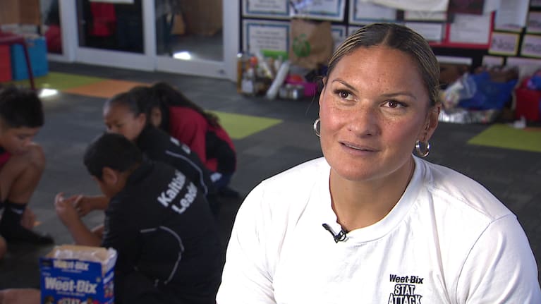 Dame Valerie Adams headlined this year's Weet-Bix Stat Attack collection.