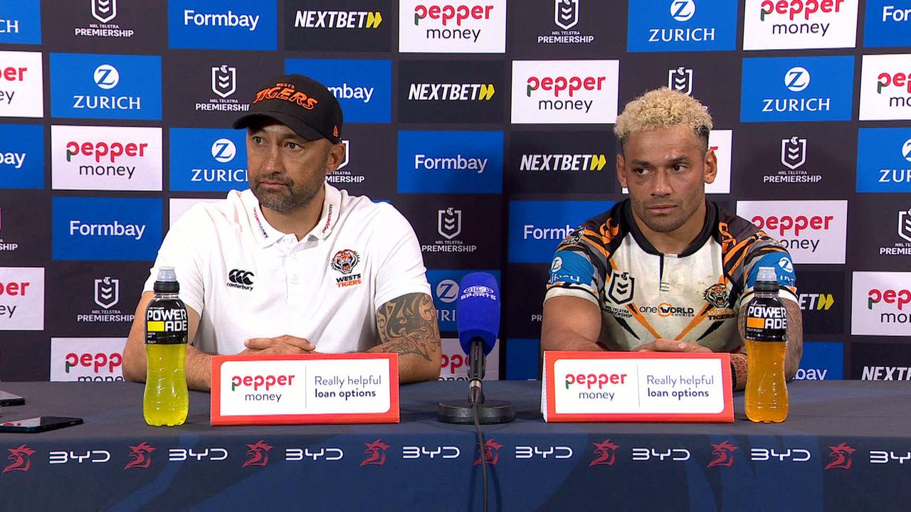 NRL 2026: Benji Marshall press conference, decision to bench Terrell May, Wests Tigers vs Sydney Roosters, nrl news