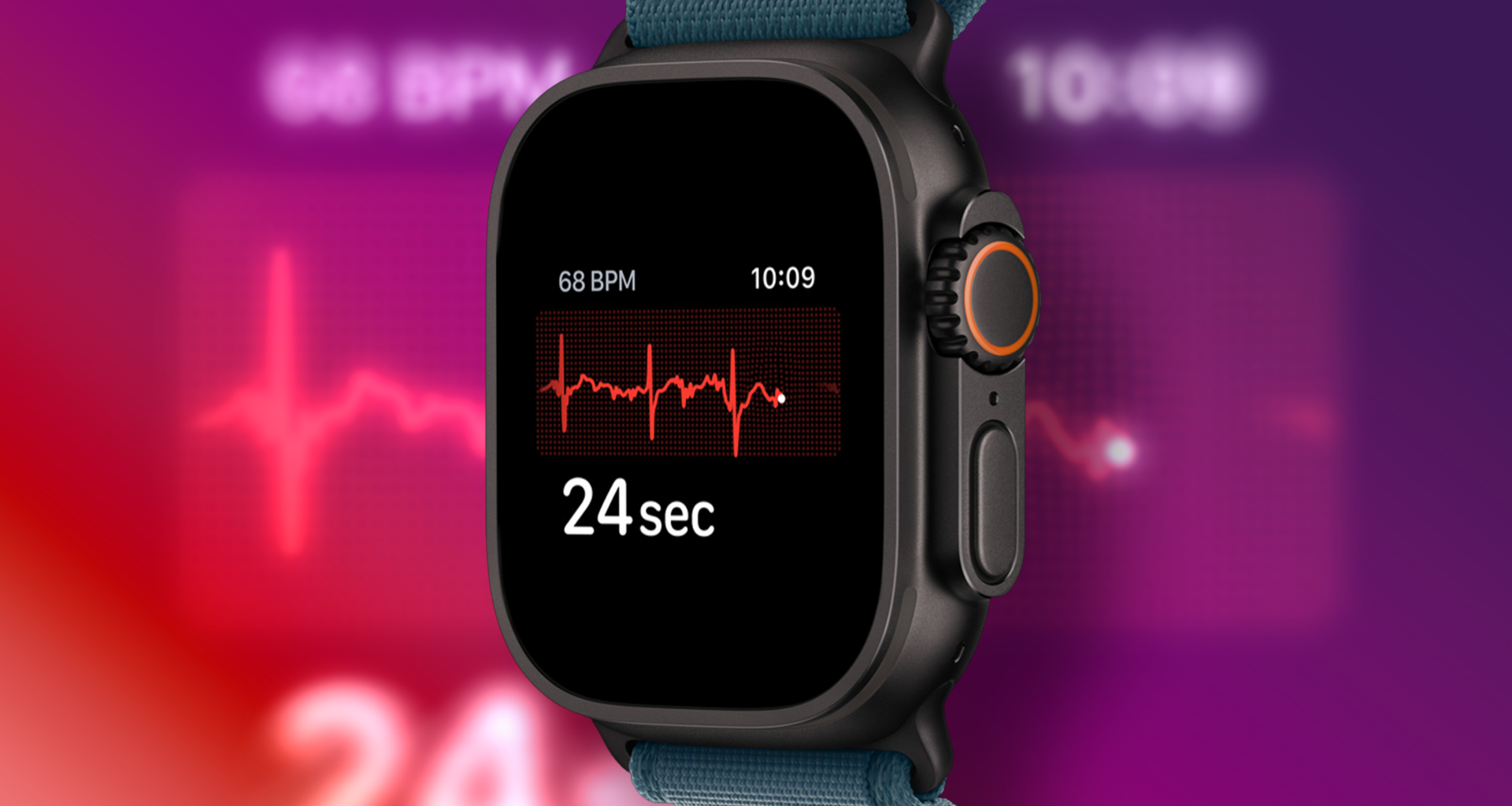 An Apple Watch performing an ECG.