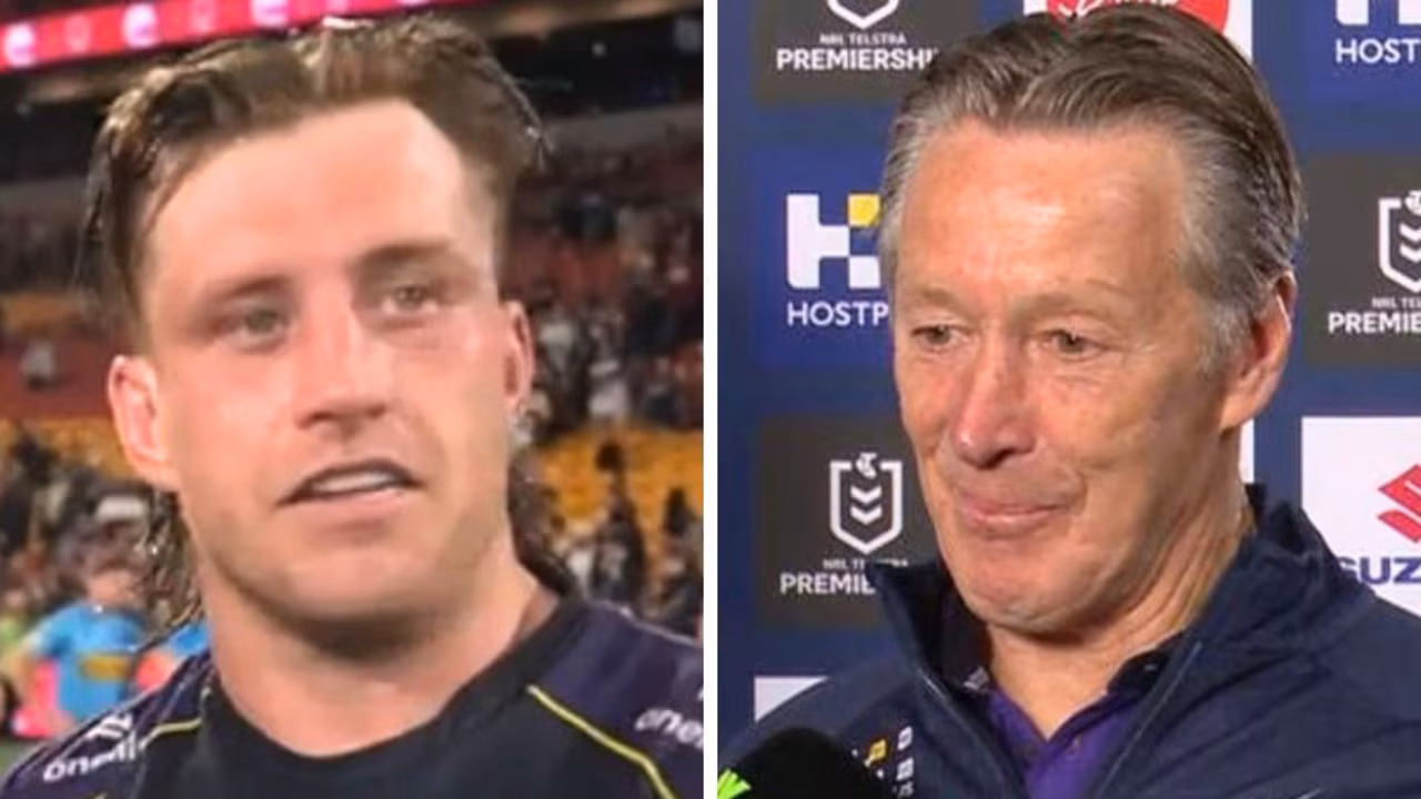 Cameron Munster and Craig Bellamy were against the kick off change. Image: Nine/Kayo