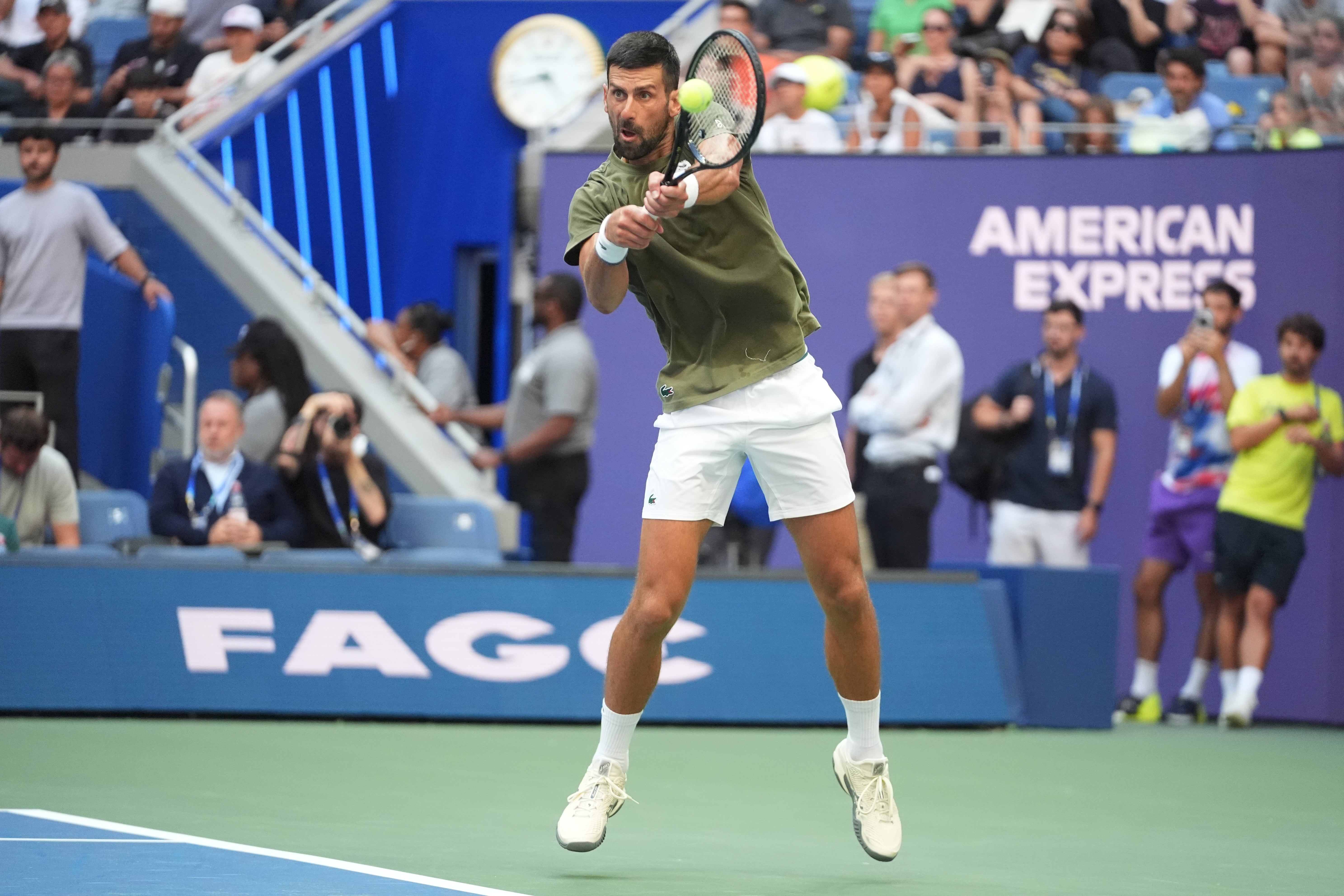 Djokovic practiced with top seed Alexander Zverev in New York on Wednesday