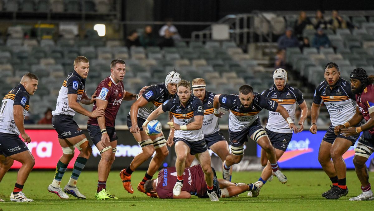 Brumbies players during a match in Canberra
