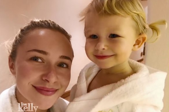 Panettiere with her daughter Kaya.