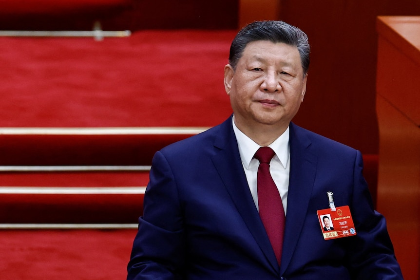 Chinese President Xi Jinping attends the closing session of the National People's Congress.