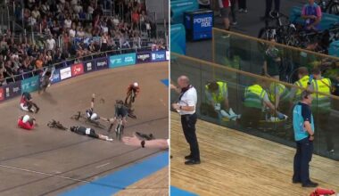 Stretcher called for New Joe Lau after seven riders crash in chaotic Commonwealth Games cycling medal race
