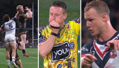 NRL 2026: Sydney Roosters denied try by disruptor rule against Penrith Panthers, video, reaction, Bunker