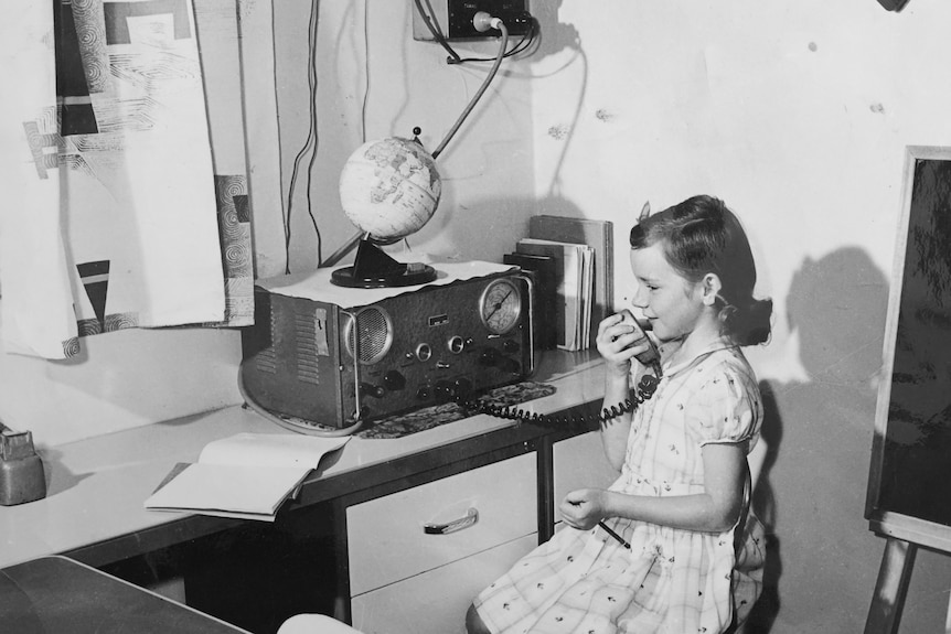 Young Anny O'Connor learns over the radio via School of the Air from her family's remote station in Far West NSW.