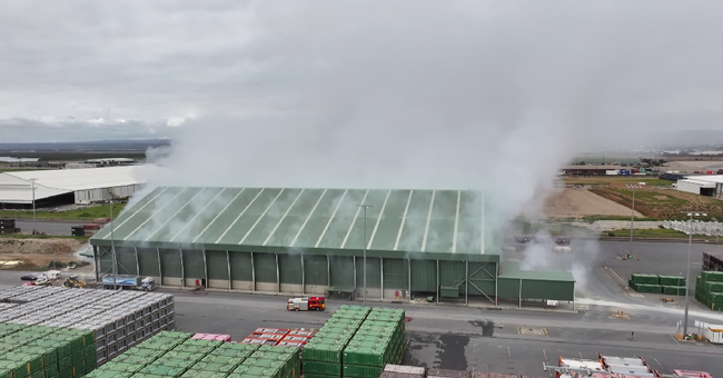 The blaze had to be smothered.