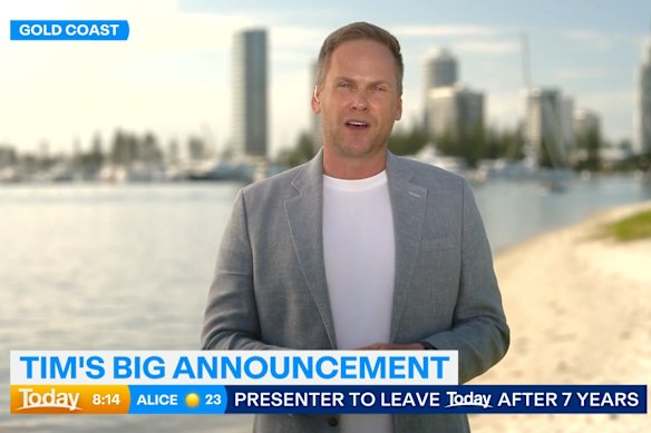 Tim Davies making the announcement on Friday morning.