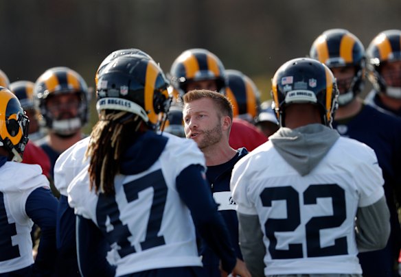 Rams coach Sean McVay and his team will arrive in Melbourne a day out from their September 11 clash at the MCG.
