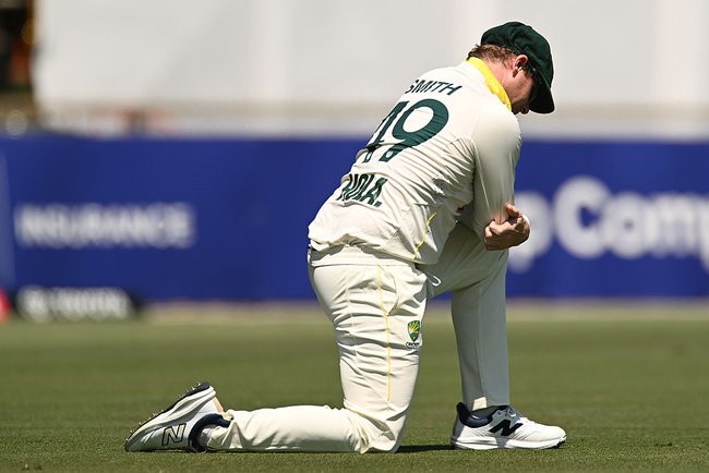 Steve Smith was filthy with himself after he dropped a catch.