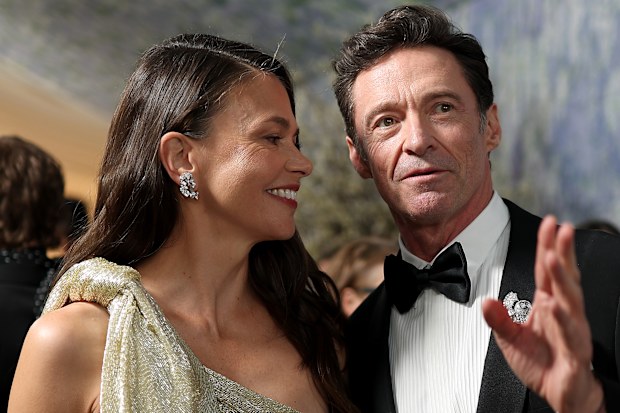 NEW YORK, NEW YORK - MAY 04: (L-R) Sutton Foster and Hugh Jackman attend the 2026 Met Gala celebrating "Costume Art" at the Metropolitan Museum of Art on May 04, 2026 in New York City. (Photo by Matt Winkelmeyer/MG26/Getty Images for The Met Museum/Vogue)