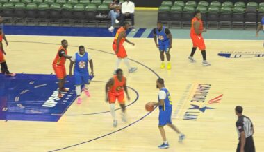 Jacksonville first responders face off in first Guns and Hoses basketball game