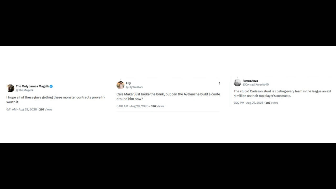Fans react to Cale Makar’s $163.2 million contract (Credit: Twitter) Fans react to Cale Makar’s $163.2 million contract<br>